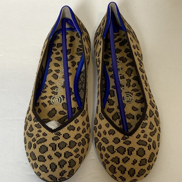 Rothys The Flat Spotted Leopard Animal Print Rounded Toe Ballet Flats Womens 6 - Picture 3 of 14